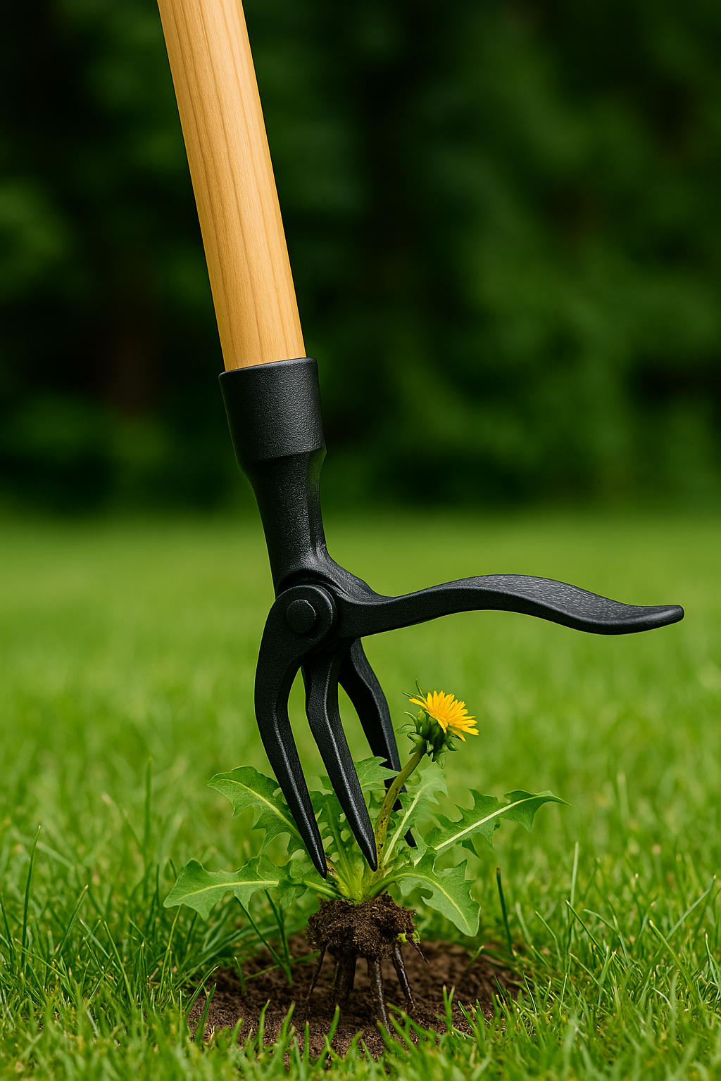 Grampa’s Weeder – Stand-Up Weed Root Puller - 114cm Bamboo Handle & Steel Claw