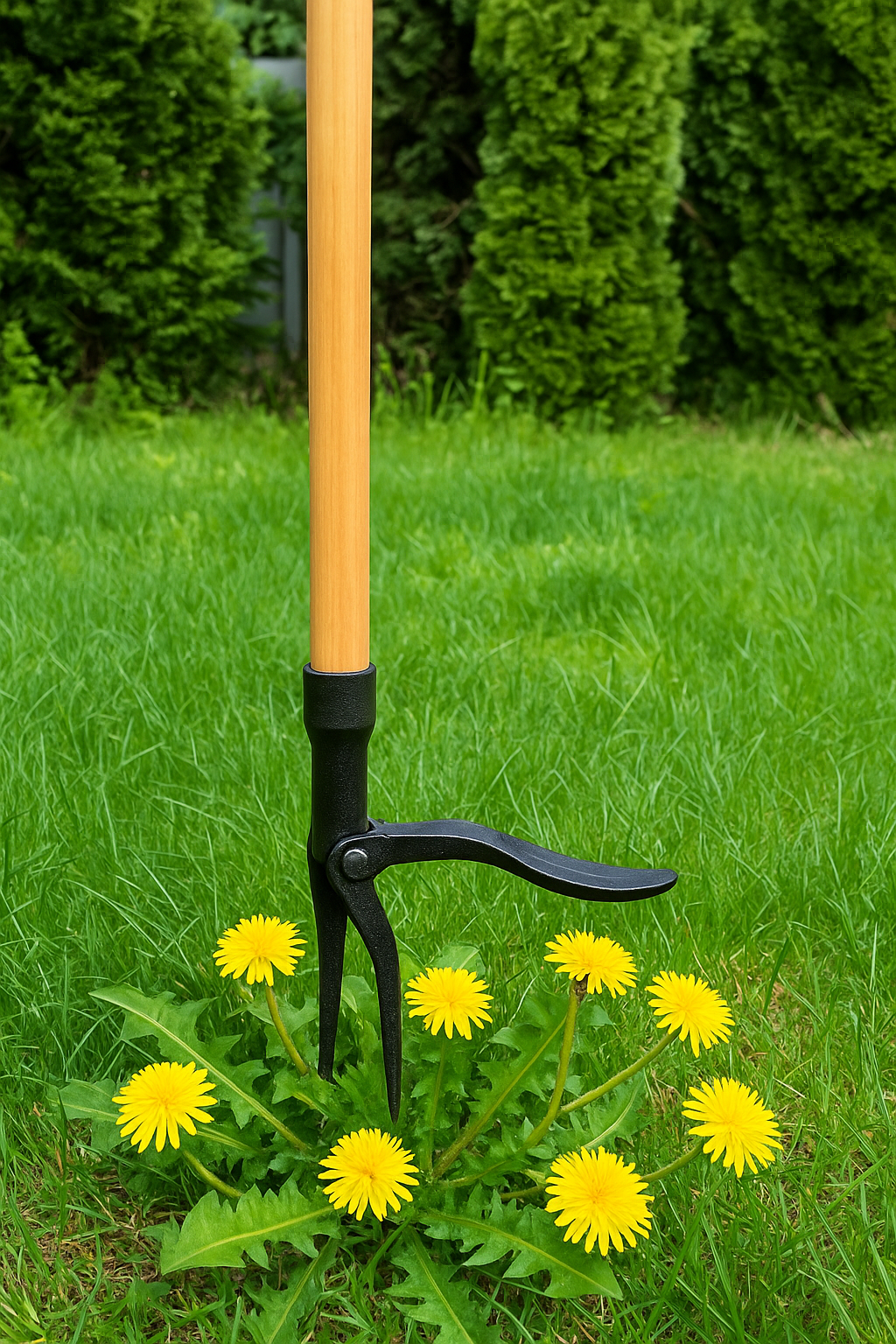 Grampa’s Weeder – Stand-Up Weed Root Puller - 114cm Bamboo Handle & Steel Claw